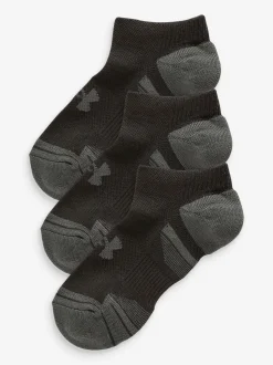 Under Armour Black No Show Performance Tech Crew Socks 3 Pack