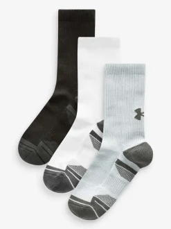 Under Armour Grey Crew Performance Tech Crew Socks 3 Pack