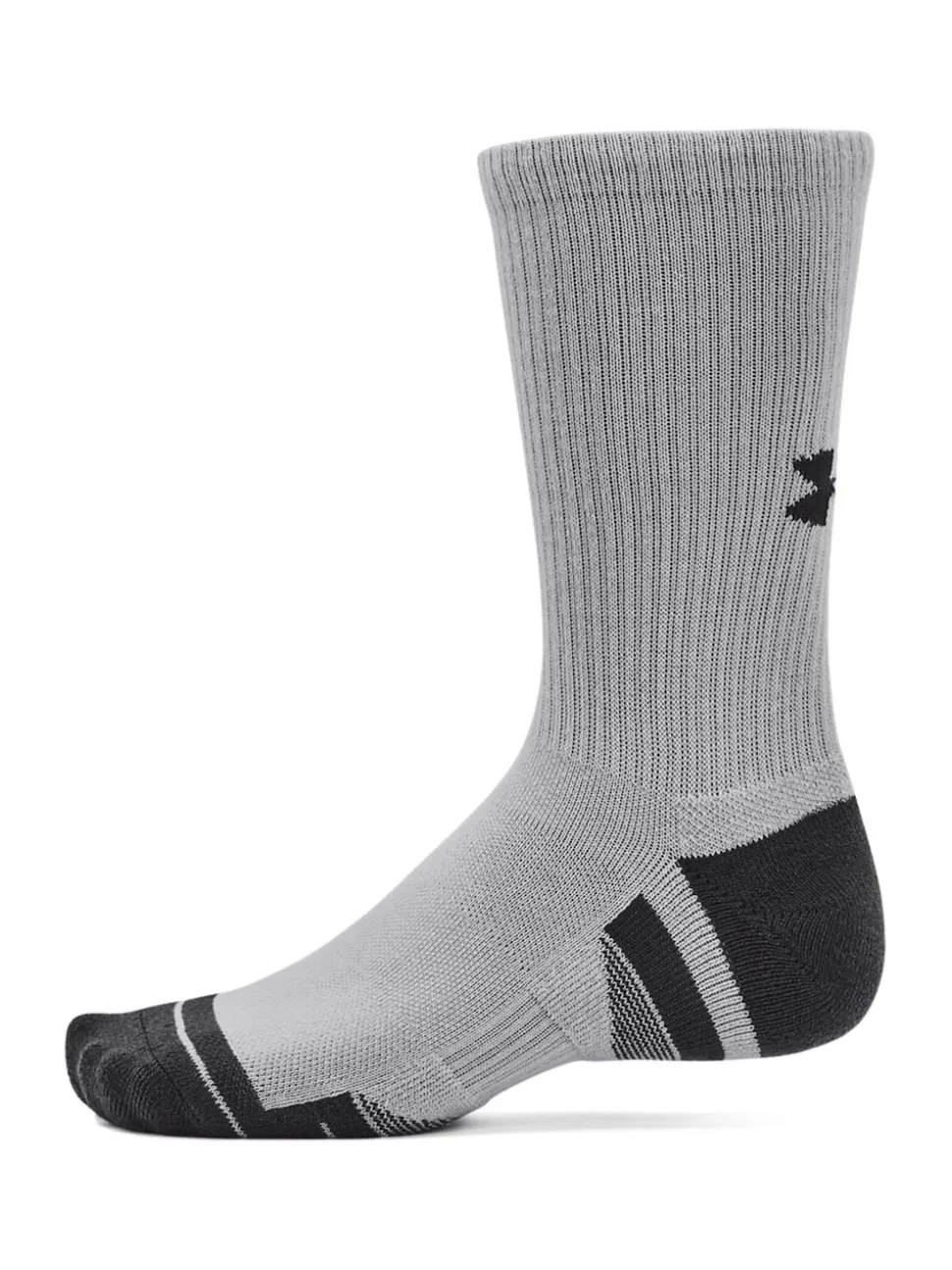 Under Armour Grey Crew Performance Tech Crew Socks 3 Pack