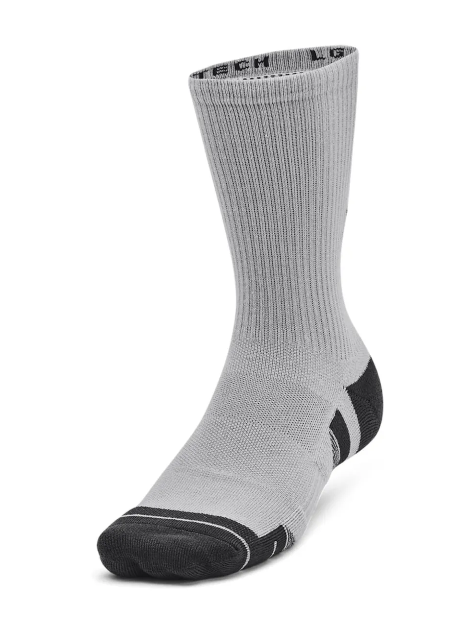 Under Armour Grey Crew Performance Tech Crew Socks 3 Pack