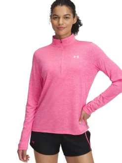 Under Armour Pink Tech Twist 1/2 Zip Sweatshirt