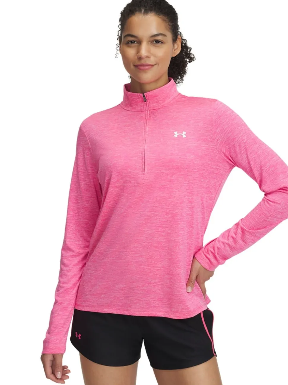 Under Armour Pink Tech Twist 1/2 Zip Sweatshirt