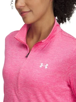 Under Armour Pink Tech Twist 1/2 Zip Sweatshirt