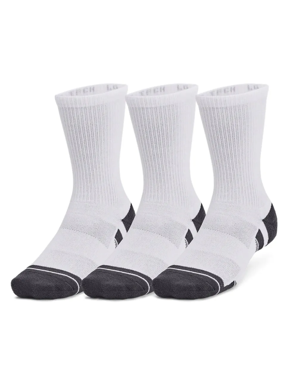 Under Armour White Crew Performance Tech Crew Socks 3 Pack