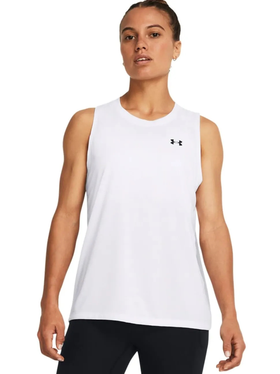 Under Armour White UA Tech Tank Solid T-Shirt