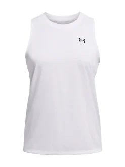 Under Armour White UA Tech Tank Solid T-Shirt