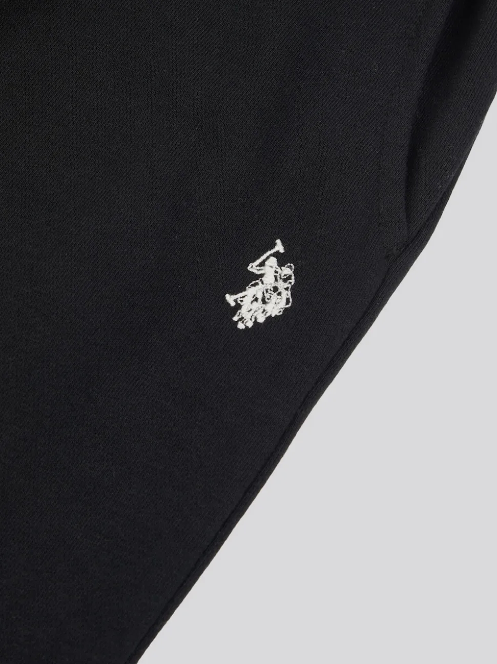 U.S. Polo Assn. Black Womens Double Horsemen Wide Leg Joggers