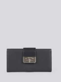 U.S. Polo Assn. Black Womens Romantic Large Card Holder Purse