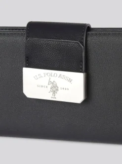 U.S. Polo Assn. Black Womens Romantic Large Card Holder Purse