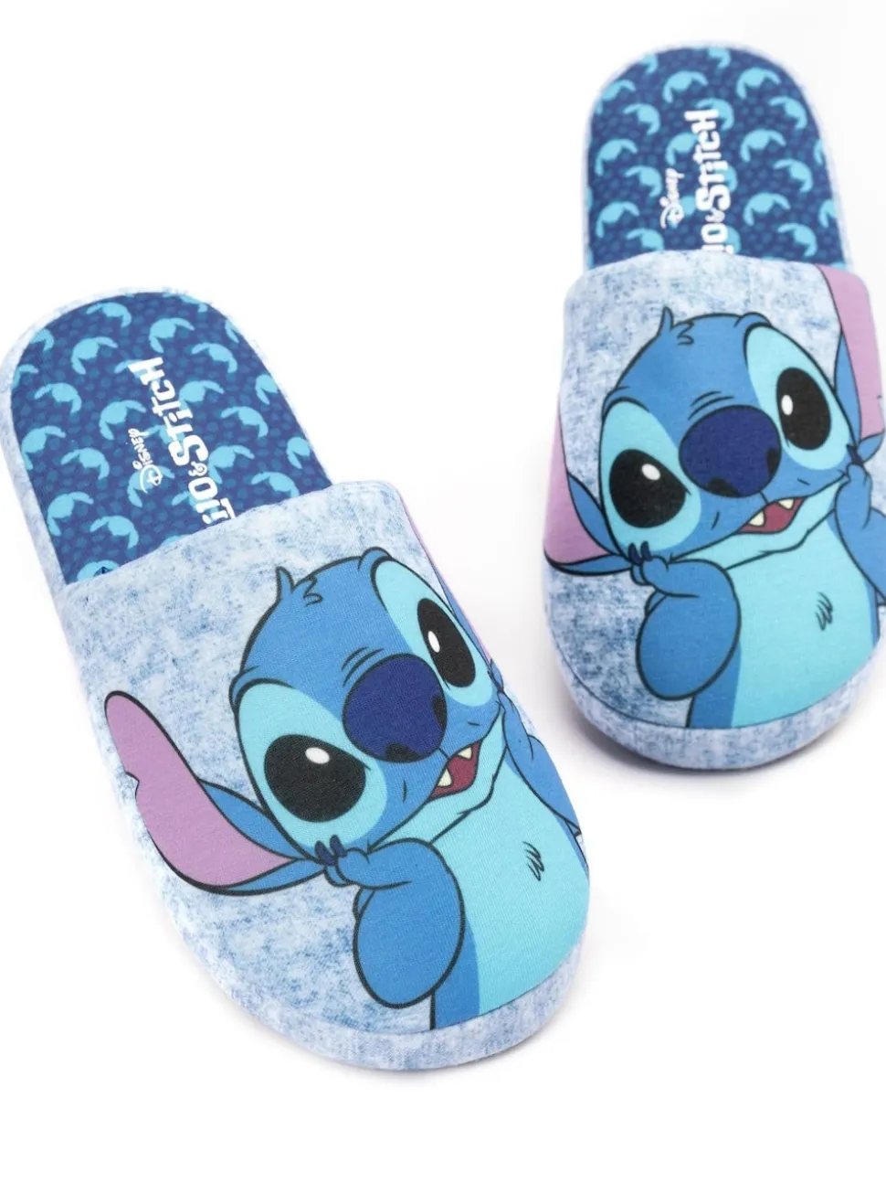Vanilla Underground Blue Stitch Womens Winter Mule Slippers