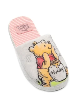 Vanilla Underground Ecru Winnie the Pooh Womens Winter Mule Slippers