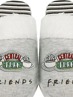 Vanilla Underground Grey Friends Womens Winter Mule Slippers