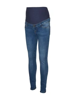 VERO MODA Blue Maternity Over The Bump Stretch Comfort Skinny Jeans