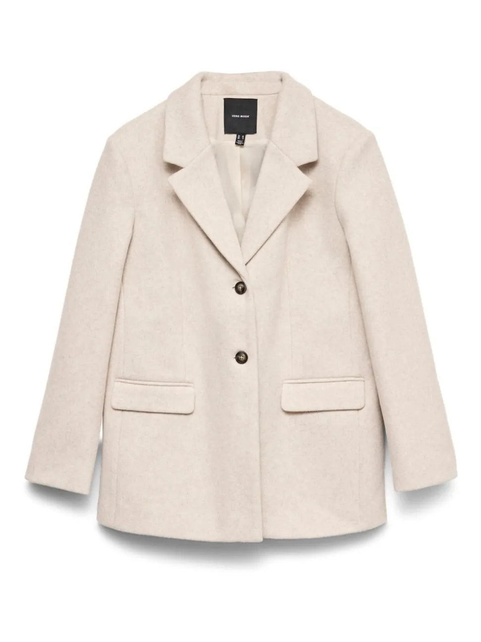 VERO MODA Cream Loose Felt Blazer
