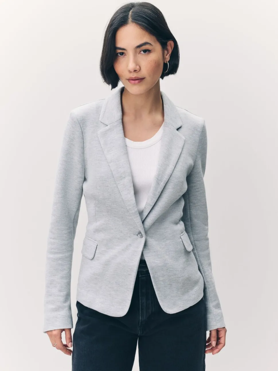 VERO MODA Light Grey Fitted Blazer