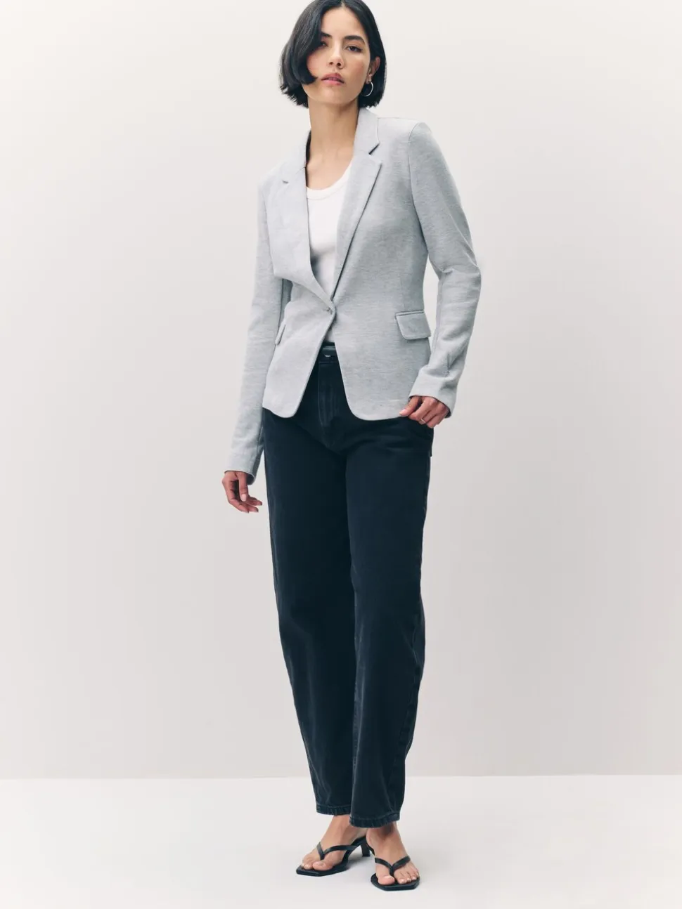 VERO MODA Light Grey Fitted Blazer