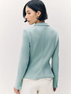 VERO MODA Light Teal Fitted Blazer