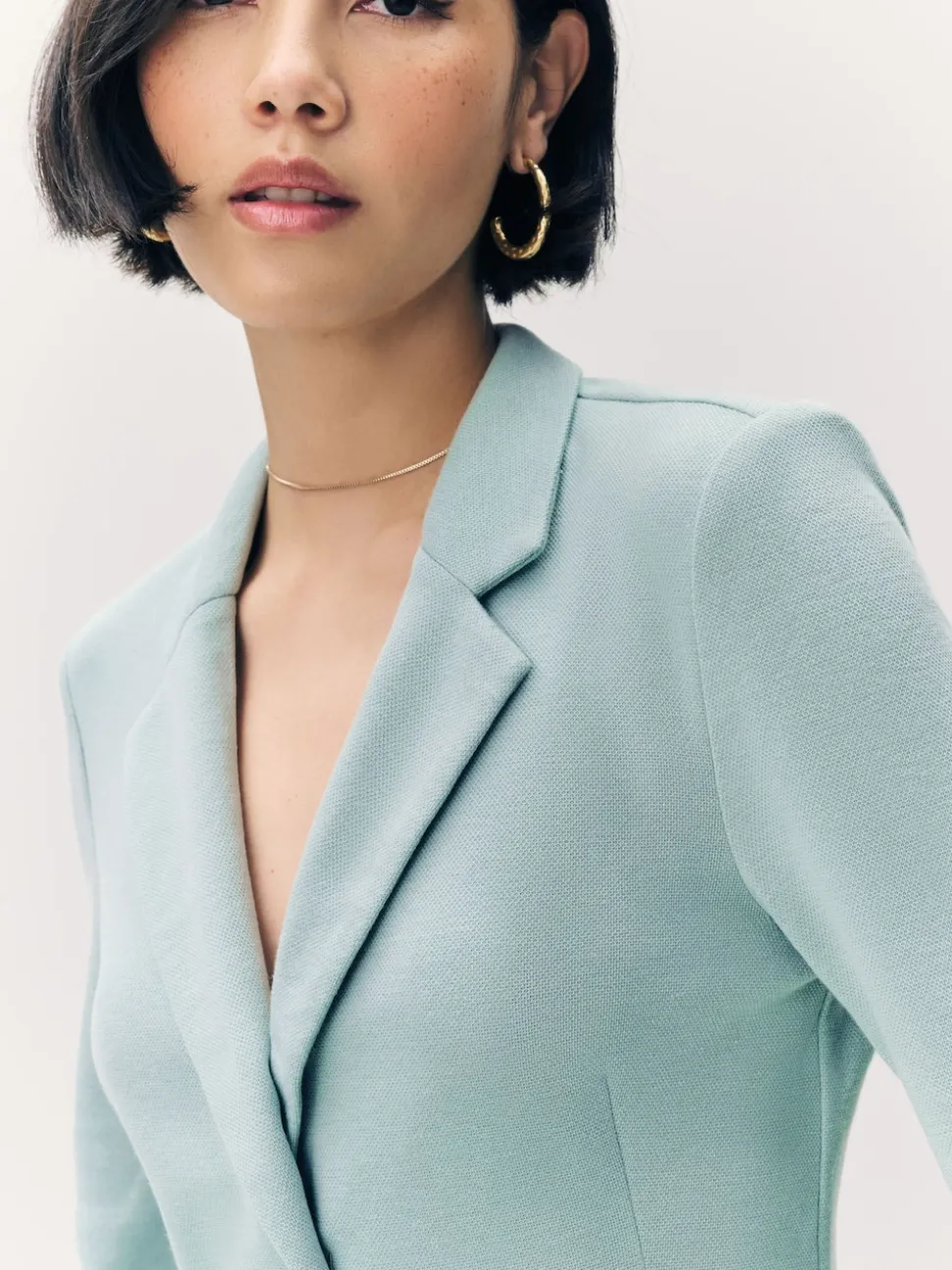 VERO MODA Light Teal Fitted Blazer