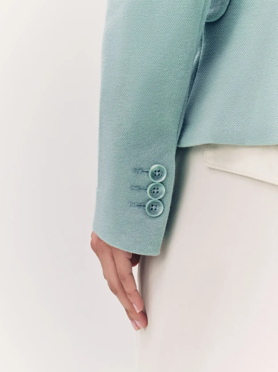 VERO MODA Light Teal Fitted Blazer