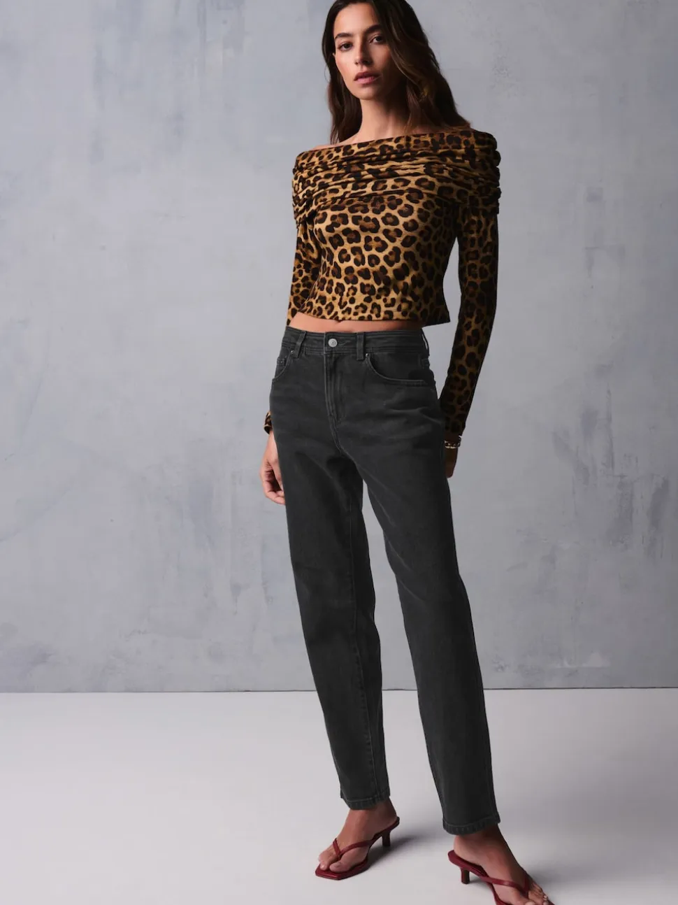 Washed Black Mom Comfort Stretch Jeans