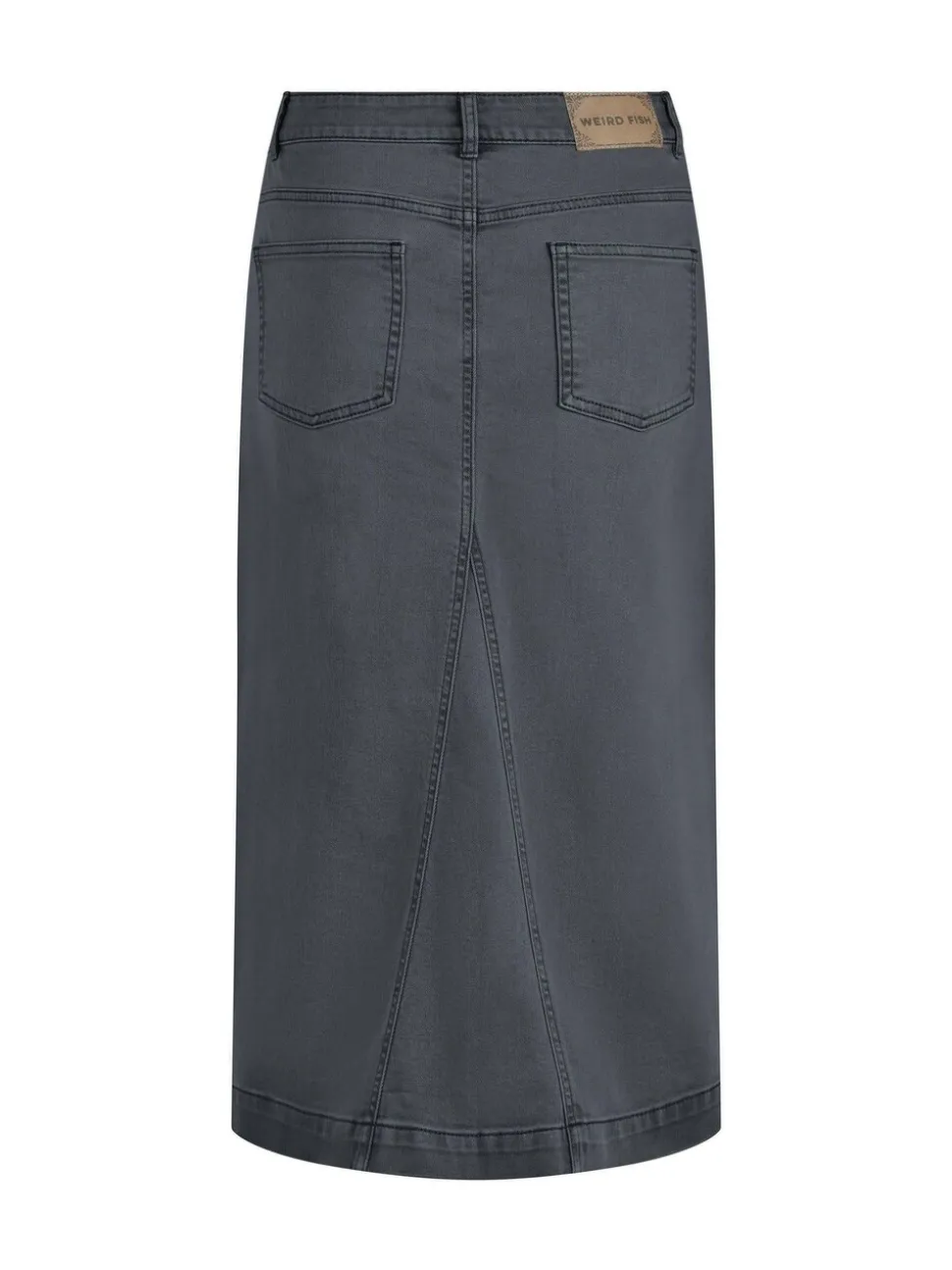 Weird Fish Black Juda Longline Denim Skirt