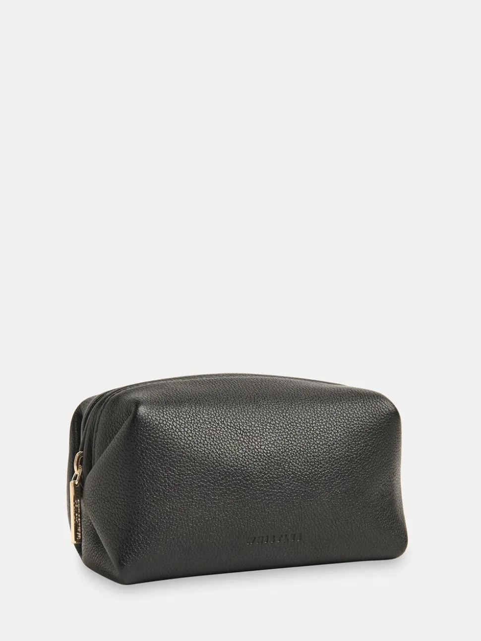 Whistles Black Ria Mini Leather Zip Pouch