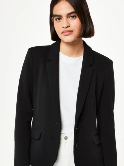 Whistles Black Slim Jersey Jacket