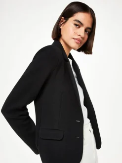 Whistles Black Slim Jersey Jacket