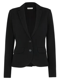 Whistles Black Slim Jersey Jacket
