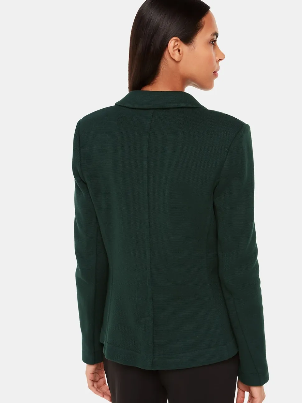 Whistles Green Slim Jersey Jacket