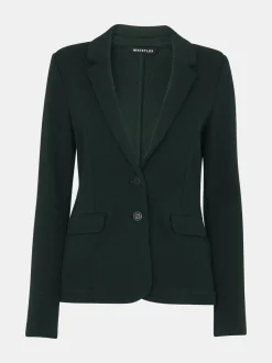 Whistles Green Slim Jersey Jacket
