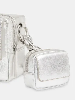 Whistles Silver Bibi Keyring Purse