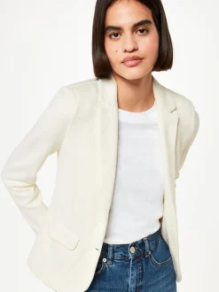 Whistles White Slim Jersey Jacket