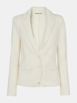 Whistles White Slim Jersey Jacket