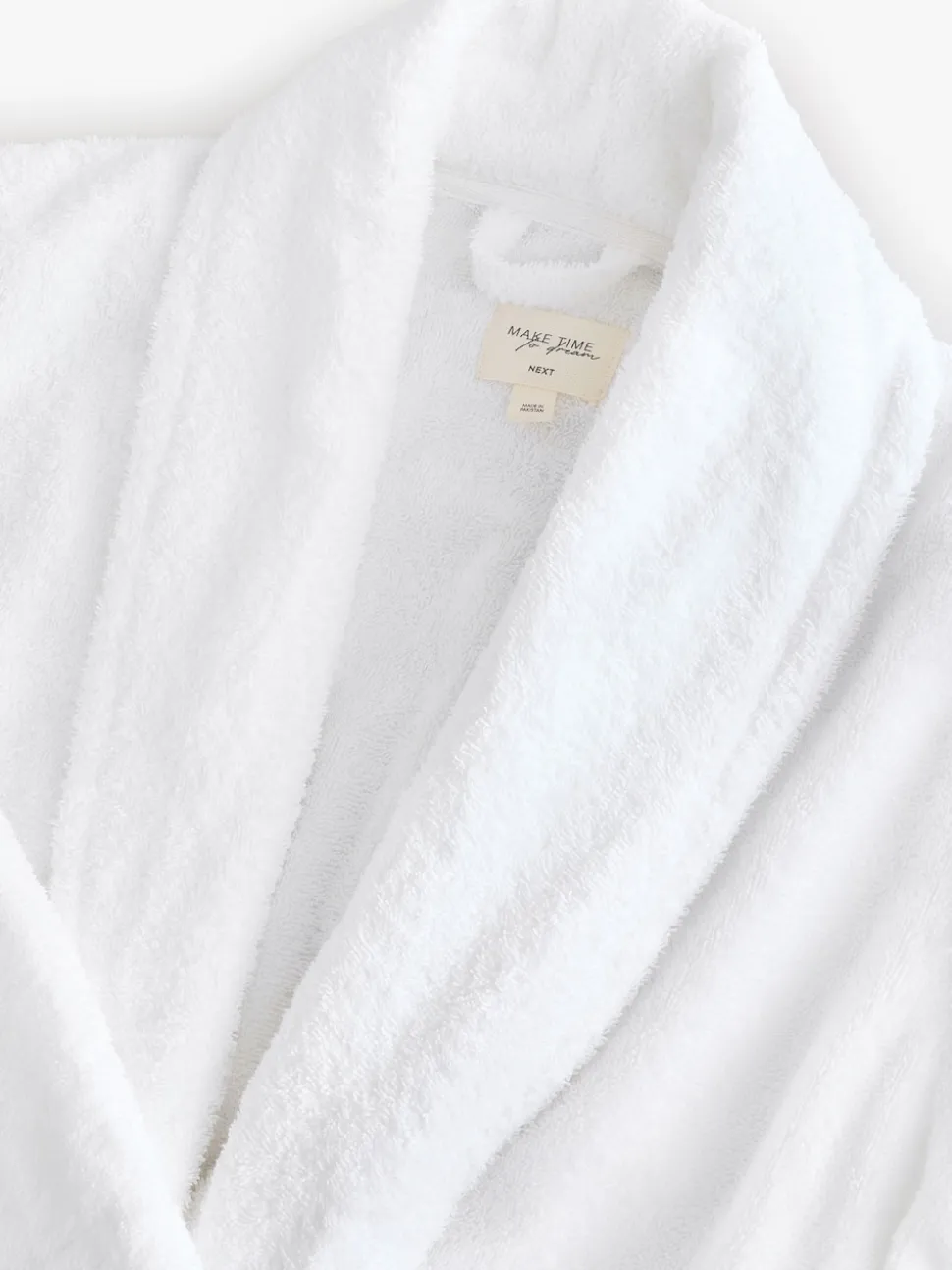 White 100% Cotton Towelling Dressing Gown