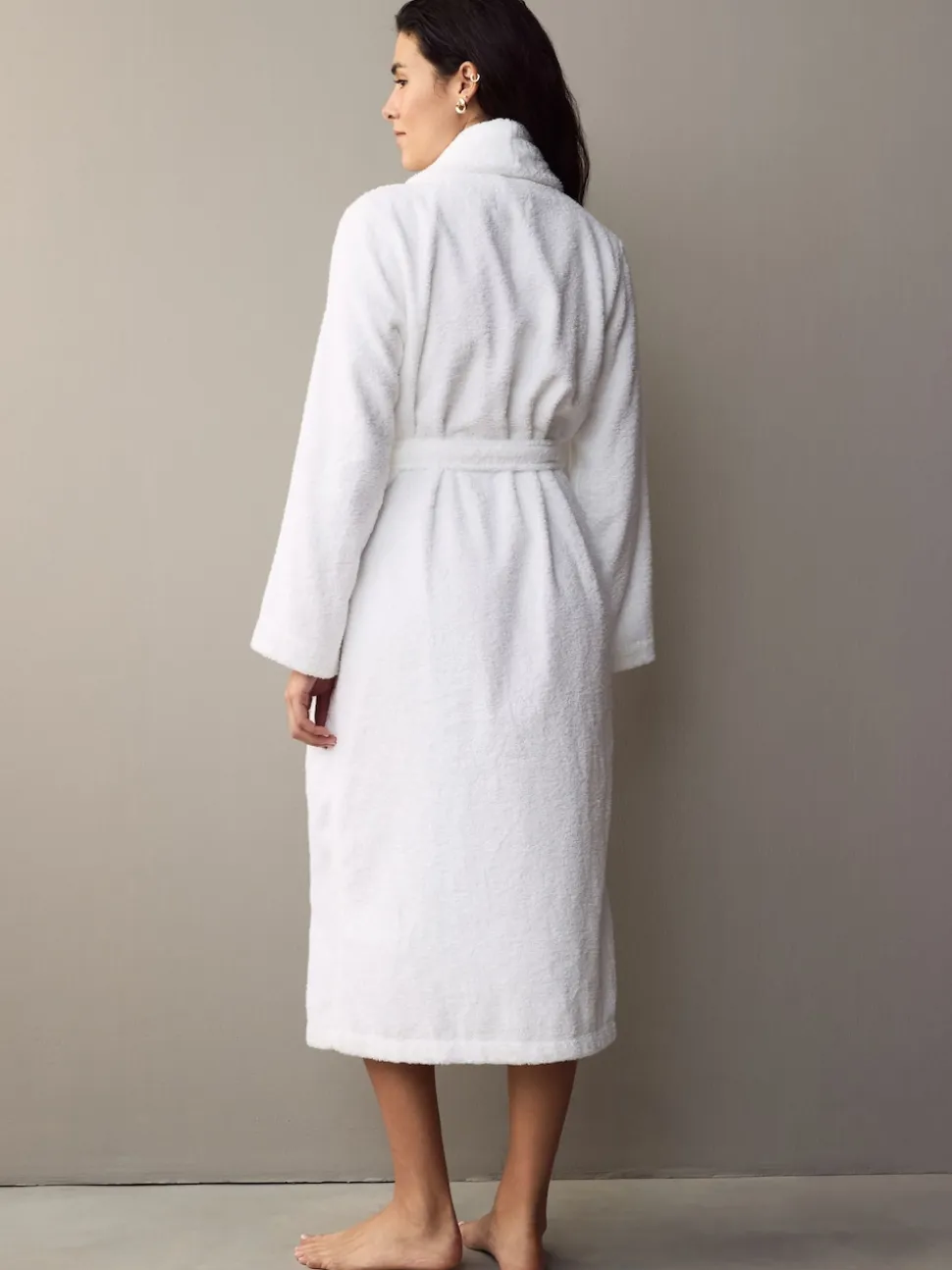 White 100% Cotton Towelling Dressing Gown