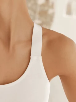 White Active Sports Low Impact Ultimate Comfort Crop Top
