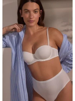 White A-E Push Up Strapless Multiway Bra