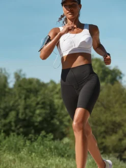 White B-G Active Sports High Impact Dry Tech Non Pad Bra