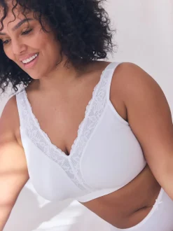 White B-H Total Support Ultimate Comfort Supersoft Non Pad Non Wire Bra