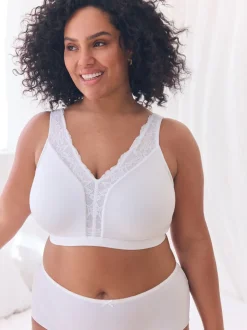 White B-H Total Support Ultimate Comfort Supersoft Non Pad Non Wire Bra
