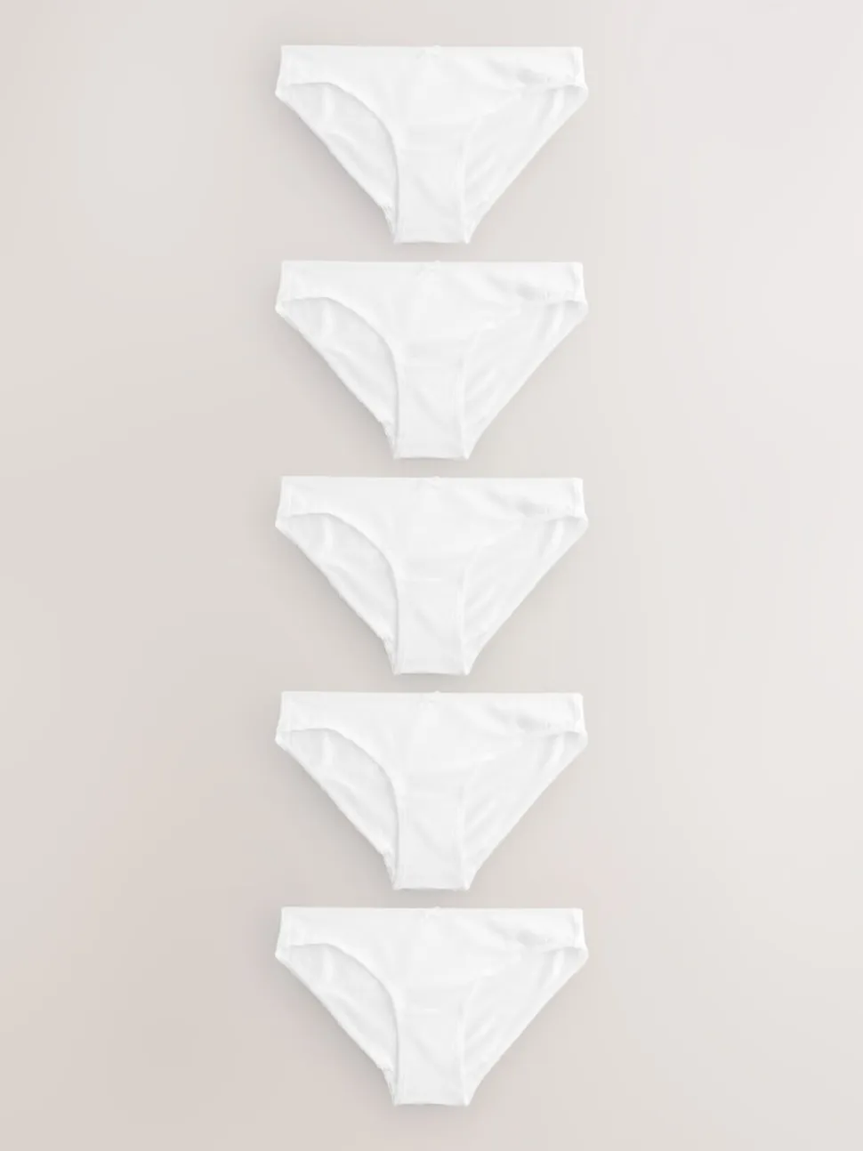White Bikini Cotton Rich Knickers 5 Pack