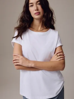 White Cap Sleeve T-Shirt