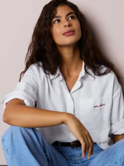 White Casual Long Sleeve Cropped Shirt