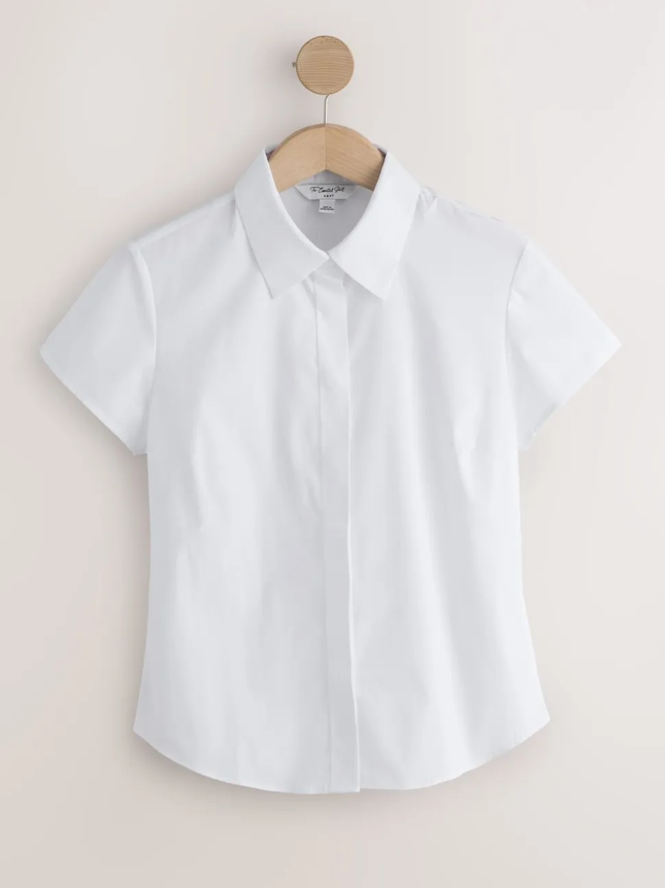 White Fitted Stretch Essential Short Sleeve Shirts 2 Pack