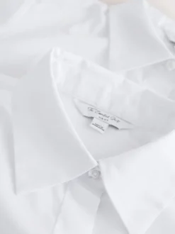 White Fitted Stretch Essential Short Sleeve Shirts 2 Pack