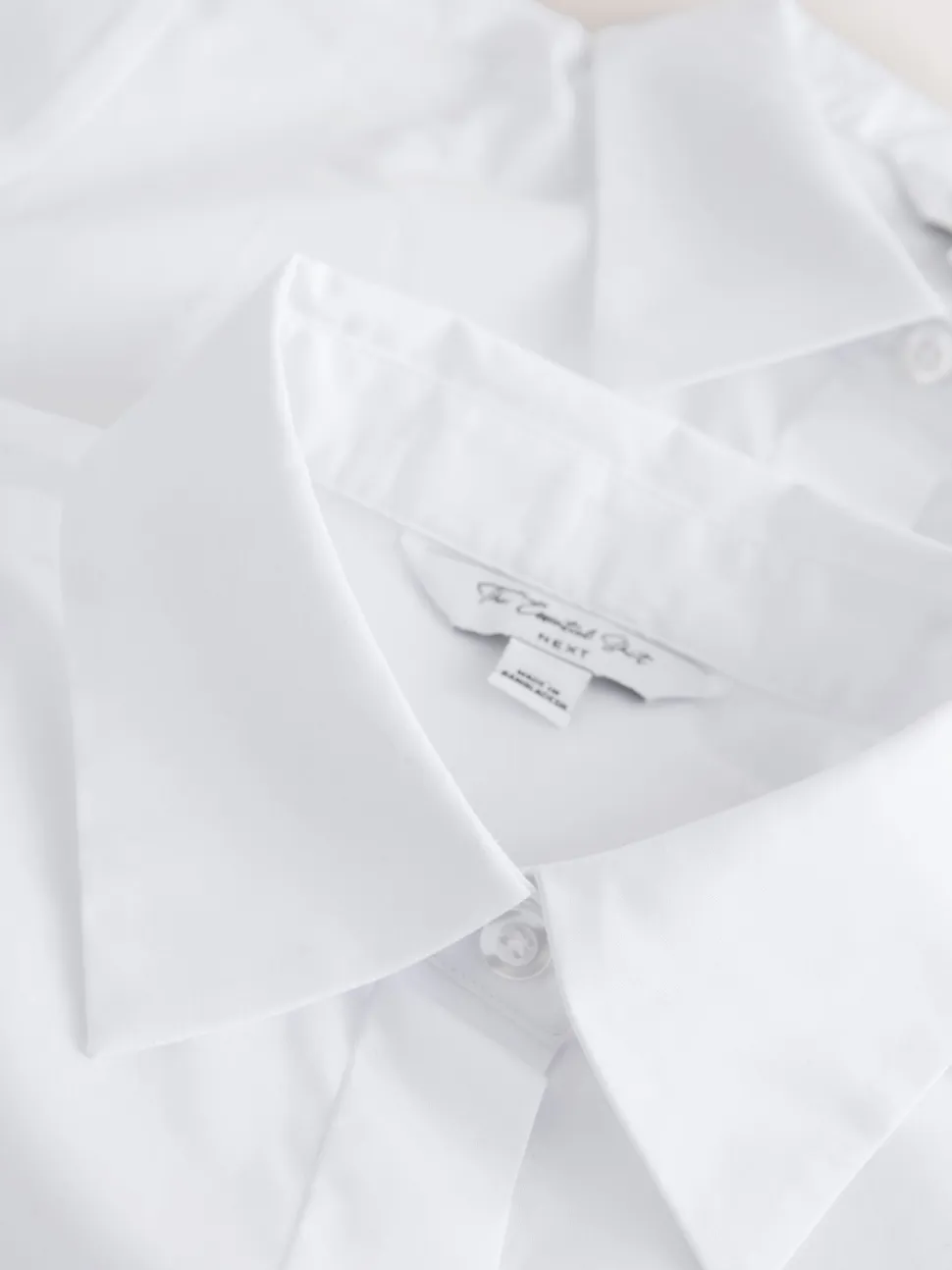 White Fitted Stretch Essential Short Sleeve Shirts 2 Pack