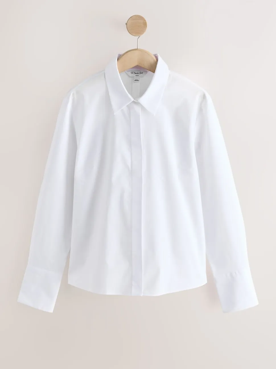 White Fitted Stretch Essential Long Sleeve Shirts 2 Pack