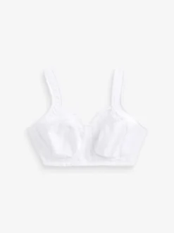 White F-K Ultimate Comfort Cup Padded Strap Non Pad Non Wired Bra with Side Support