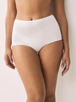 White Full Brief Cotton Rich Knickers 5 Pack